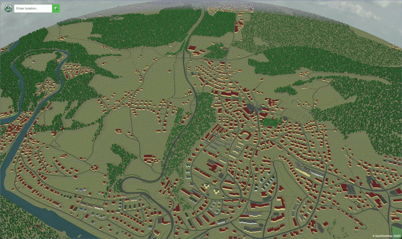 OSM2World — Renderizador 3D para OpenStreetMap