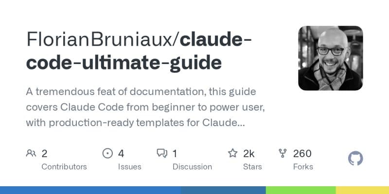 claude-code-ultimate-guide — 204 templates de produção para Claude Code