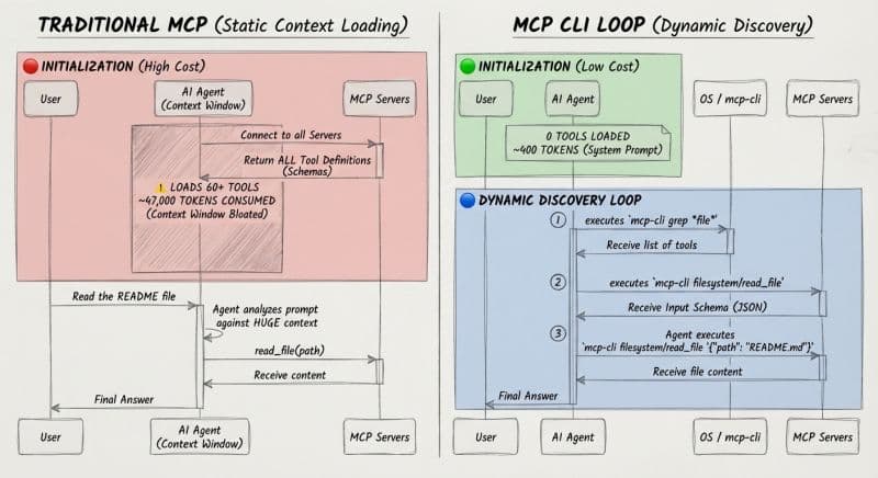 mcp-cli — Cliente leve para servidores MCP sem explodir o contexto